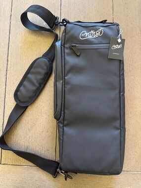 Black Vegan Leather Drink Sleeve